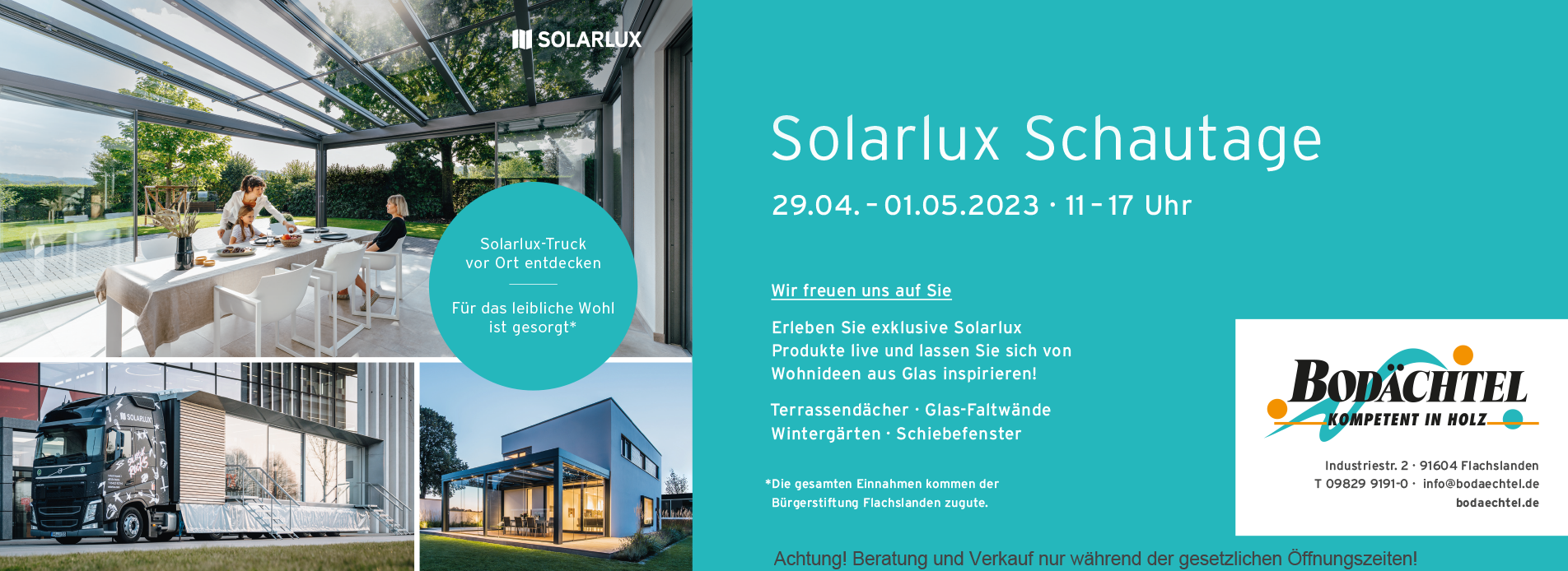 Solarlux Schautage Flachslanden